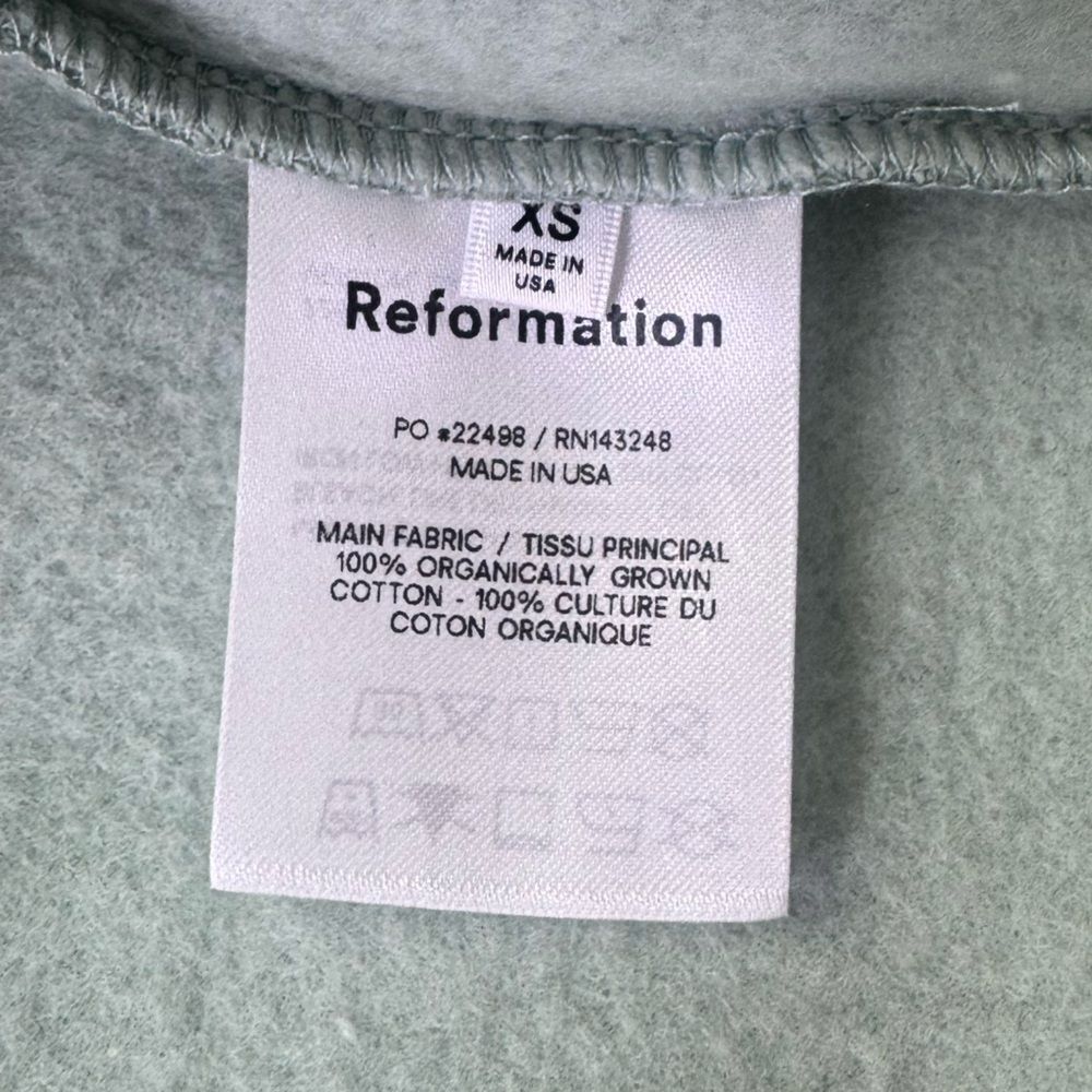 NEW Reformation Newport Sweat Skirt Celadon Size XS - Picture 6 of 7